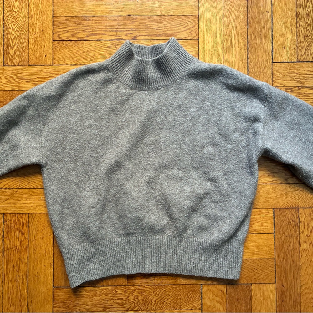 & Other Stories Cropped Mock Neck Sweater